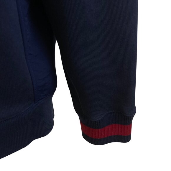 Tommy Hilfiger Mens Navy Full Zip Mock Neck Track Jacket Red Accents XL - Picture 6 of 9